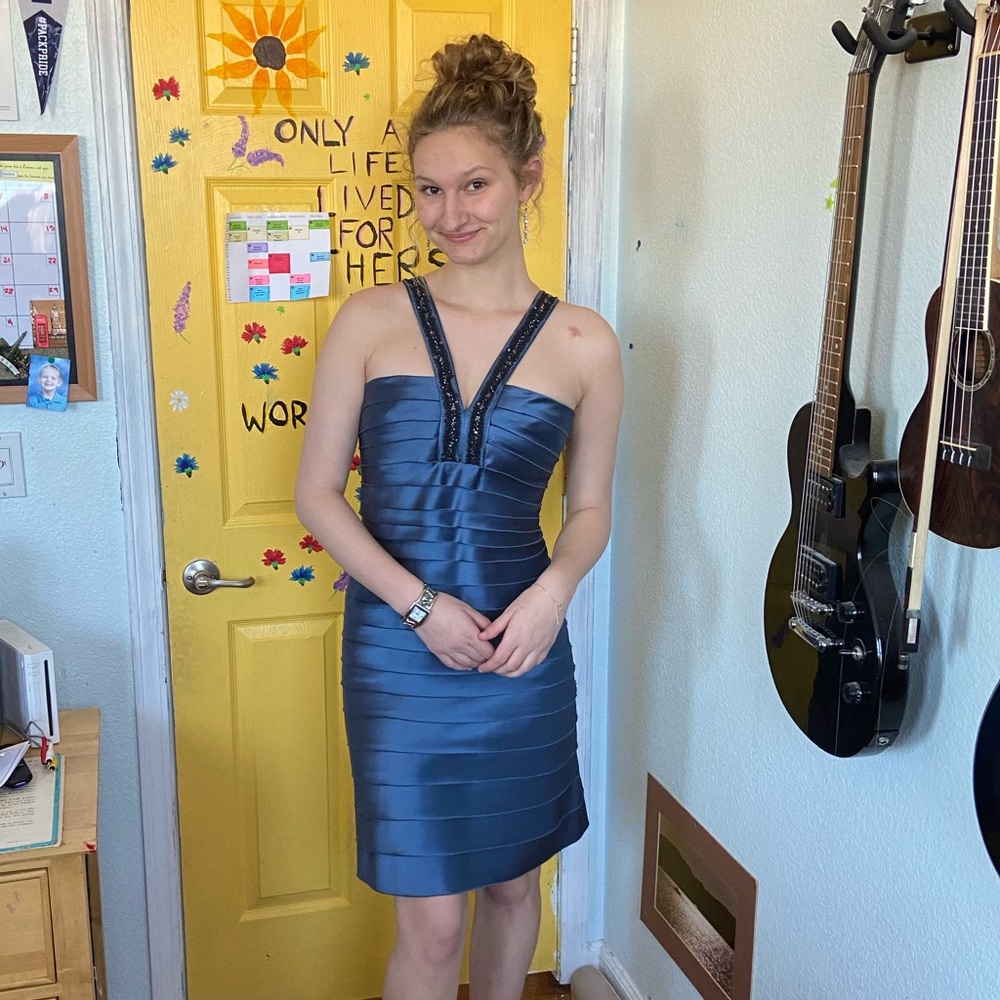 Vintage Cornflower Cocktail Dress